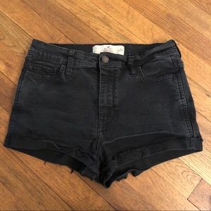 hollister black jean shorts
